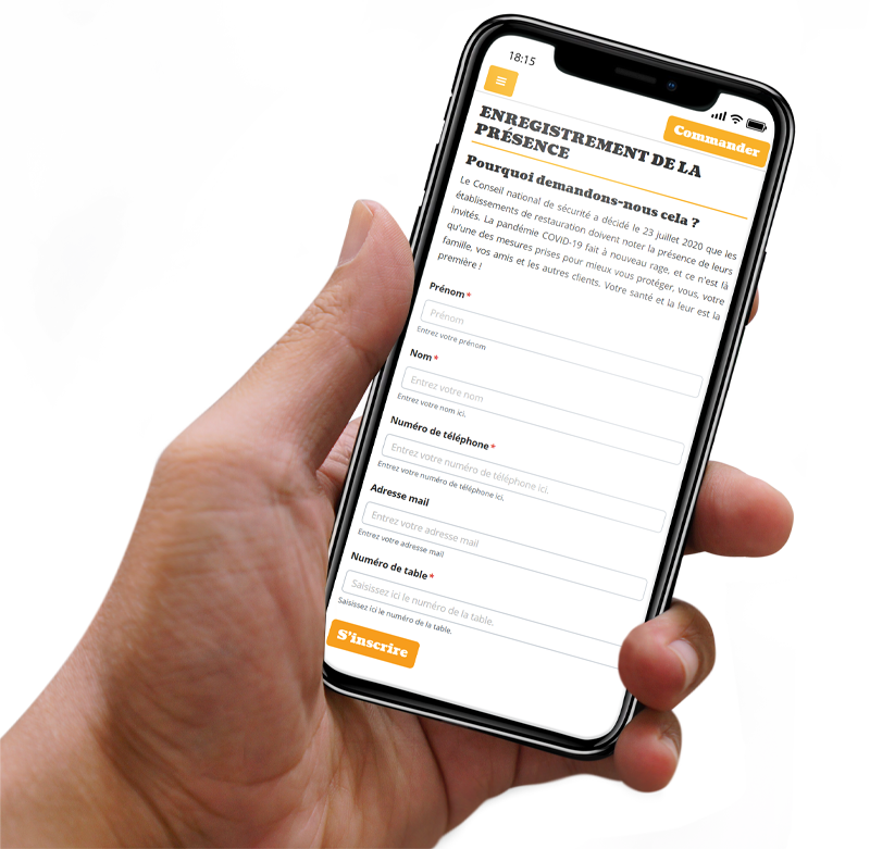 Enregistrement par code QR